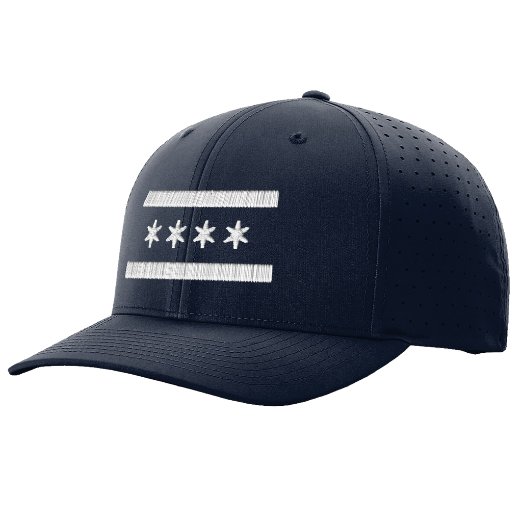 Navy Chicago White Flag Performance Hat, embroidered