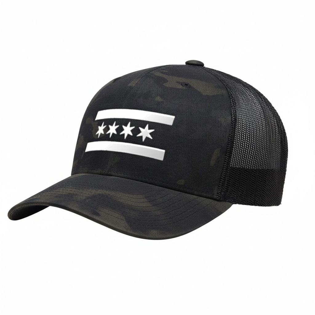 Chicago Camo Trucker Hat - No Tag