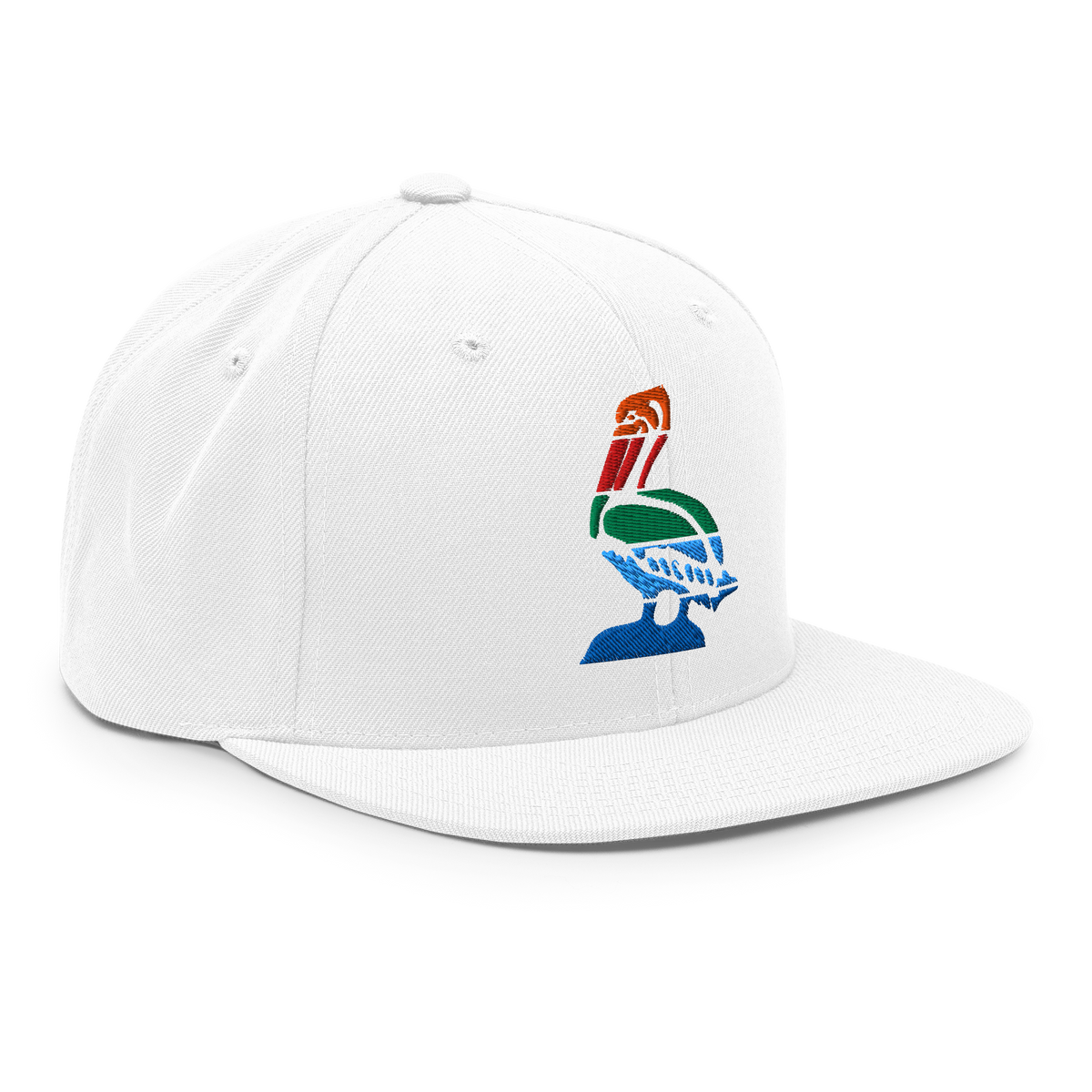 St. Petersburg Florida Flag hat in white, back view
