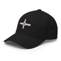 Indianapolis Flag fitted hat in black, back view