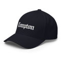 Compton California fitted hat in navy, back view