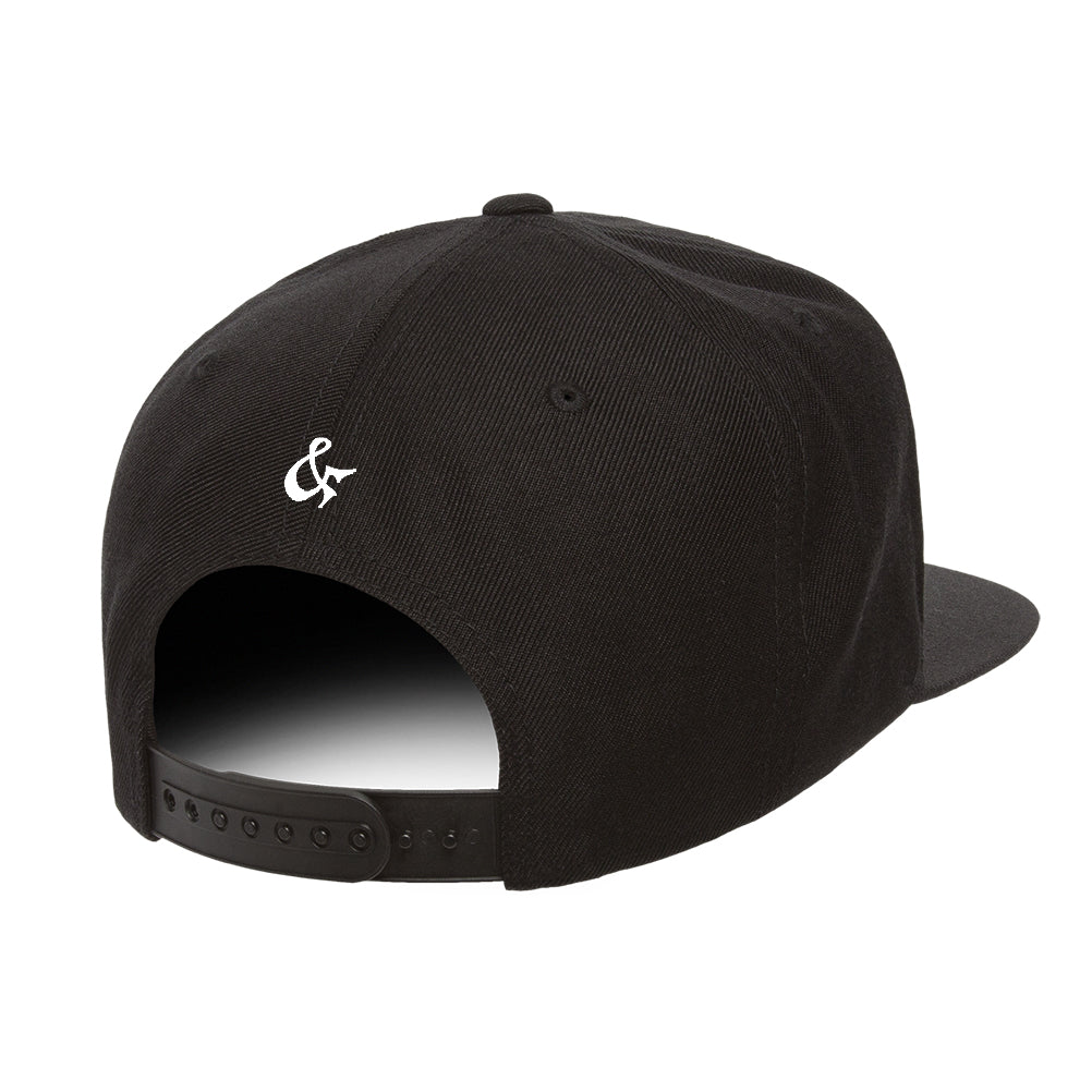 South Carolina Flag snapback hat in black, back view