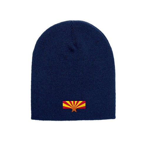 Arizona Flag beanie in navy, front view