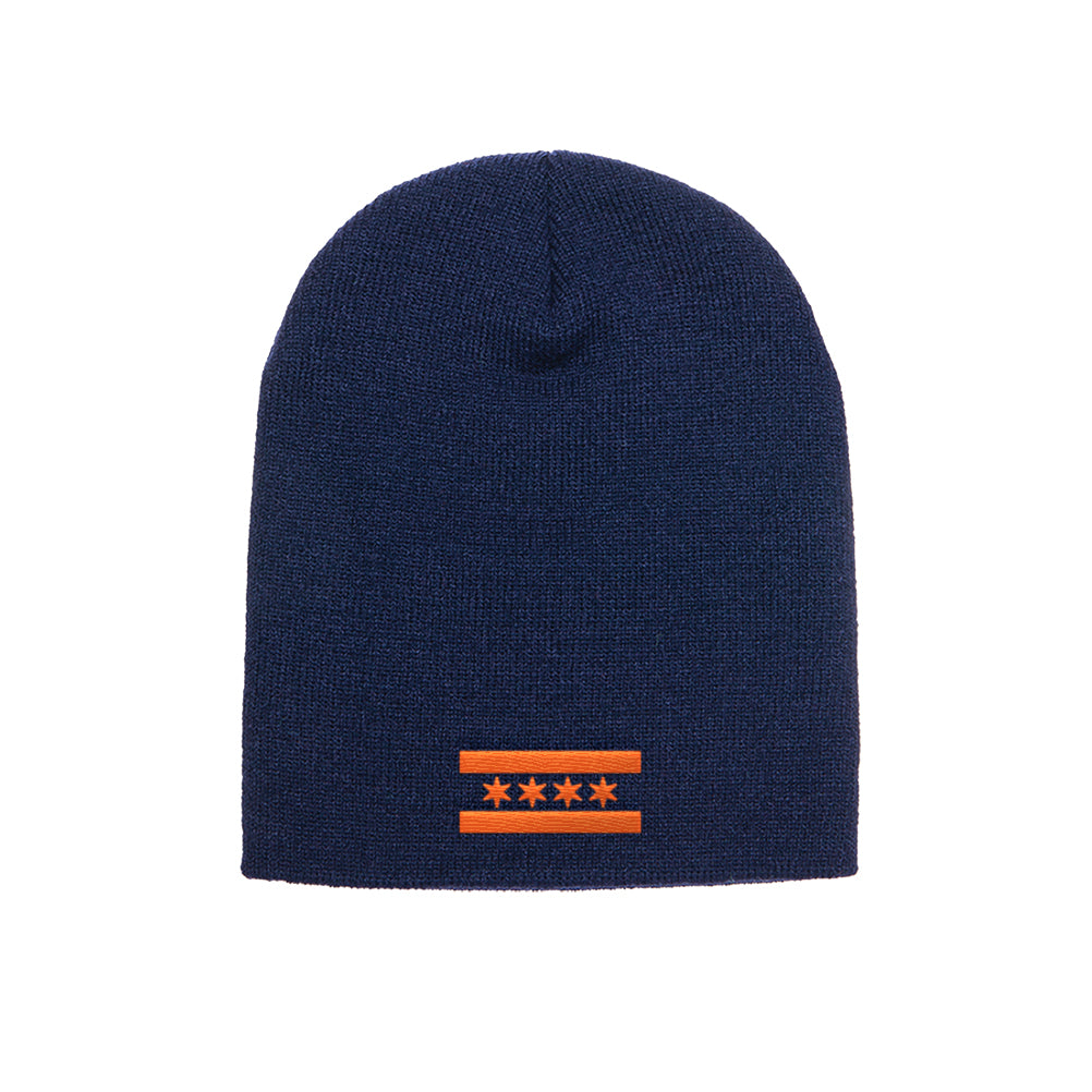 Offical Flag of Chicago Orange Beanie Yupoong Adult Knit Offical Flag of Chicago Orange Beanie Yupoong Adult Knit